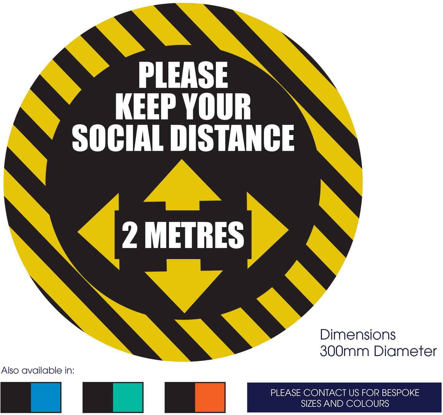 COVID-19 Social Distance Arrow Sign